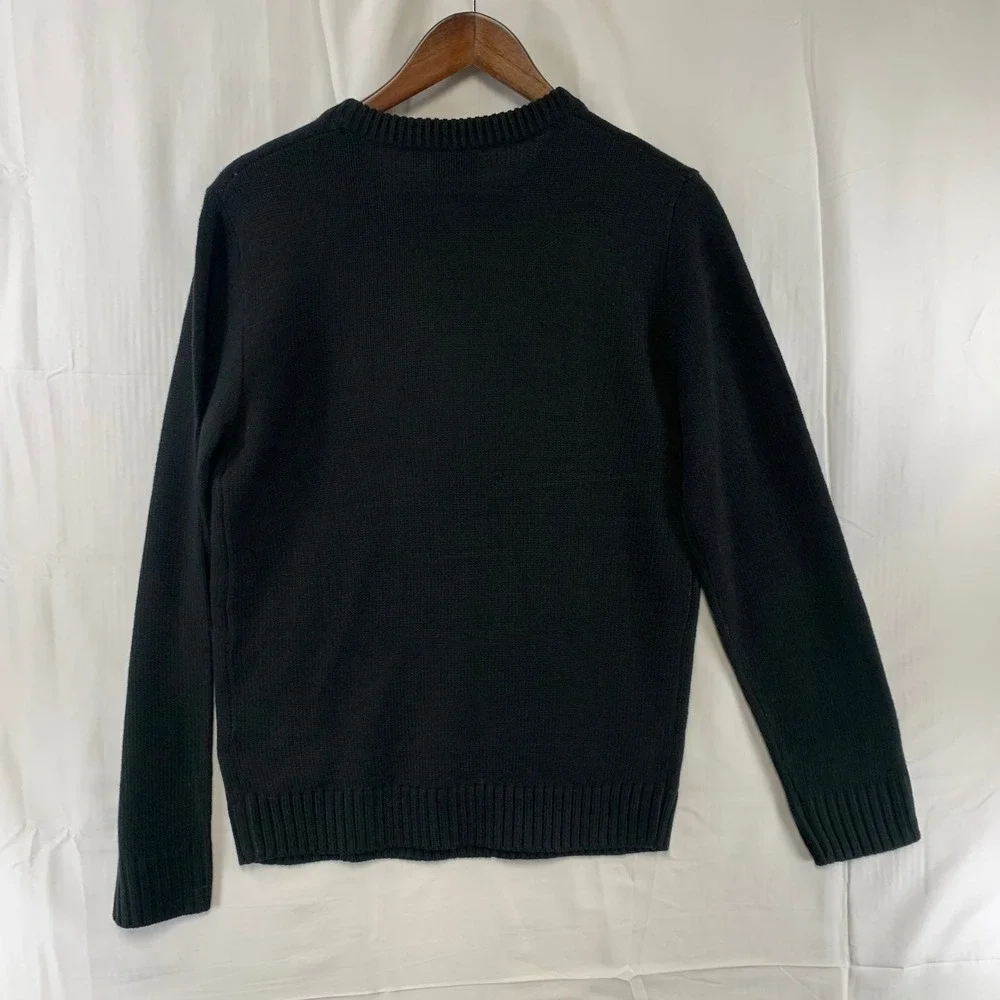 Trick r Treat Sweater Mens Small Black Sam Character Horror‎ Movie Button Eyes